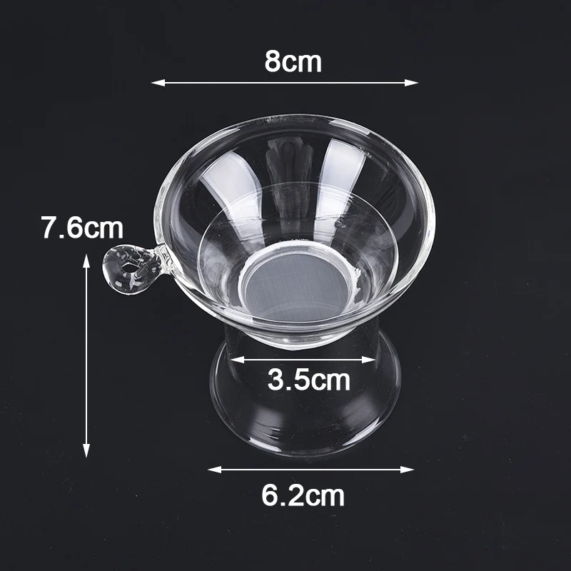 1X Glass Tea Strainer With Handle for Loose Leaf Tea Infuser Tea Filter Colander