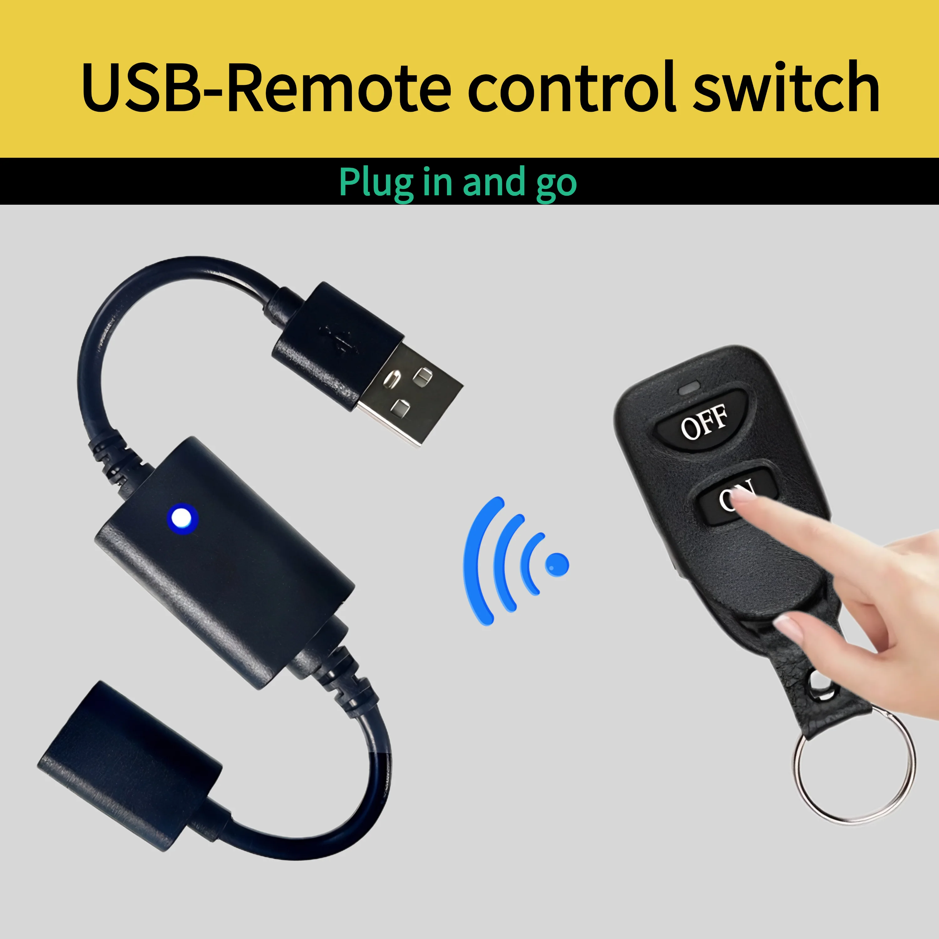 USB Wireless RF Remote Control Switch DC 5V  Driver Power ON OFF For LED Light Strip Reading Lamp Fan etc