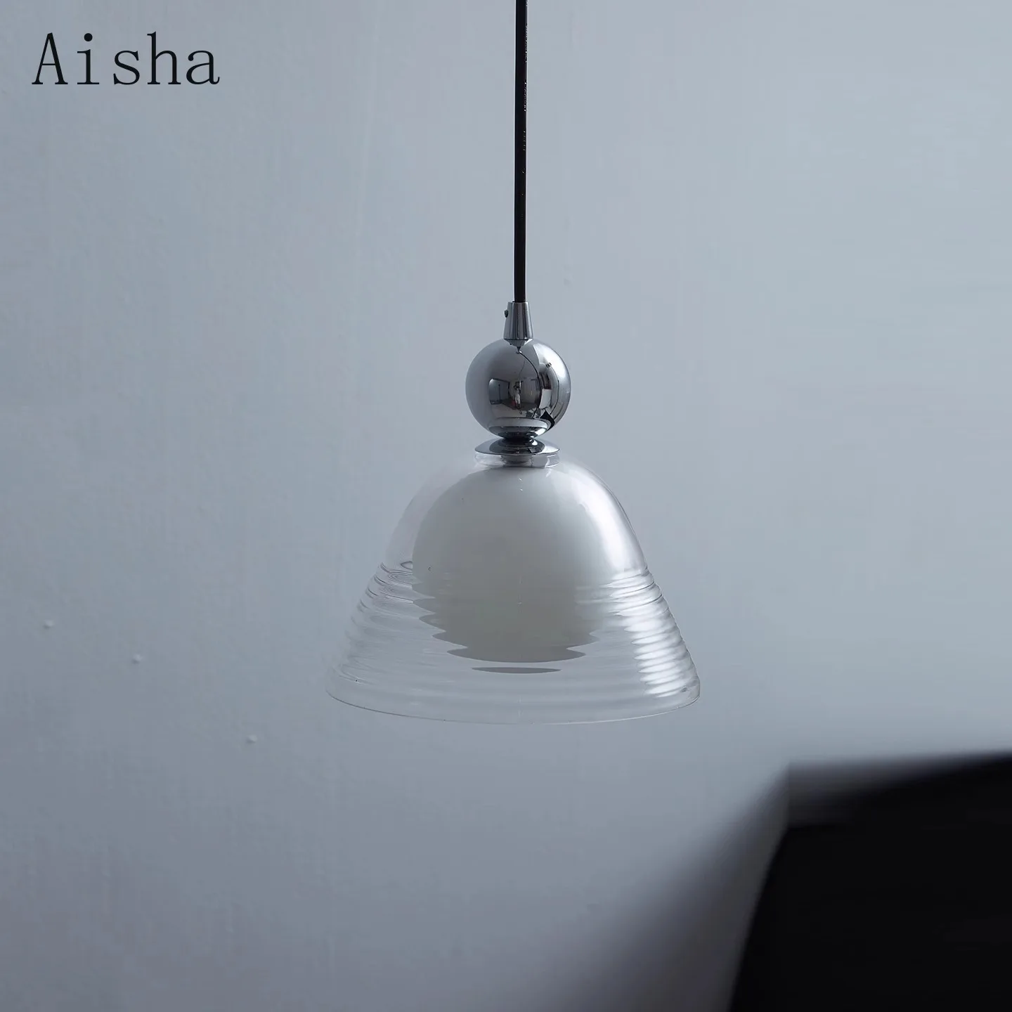 

Bauhaus Sunset Glass Pendant Lamp Modern Balcony Bar Counter Dining Room Bedroom Study Bedside Single Head Chandelier