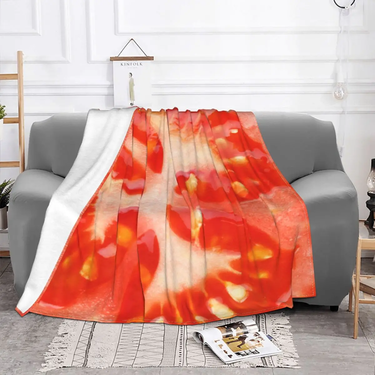 Tomato Knitted Blankets Funny Food Wool Throw Blankets Summer Air Conditioning Decoration Lightweight Bedspreads