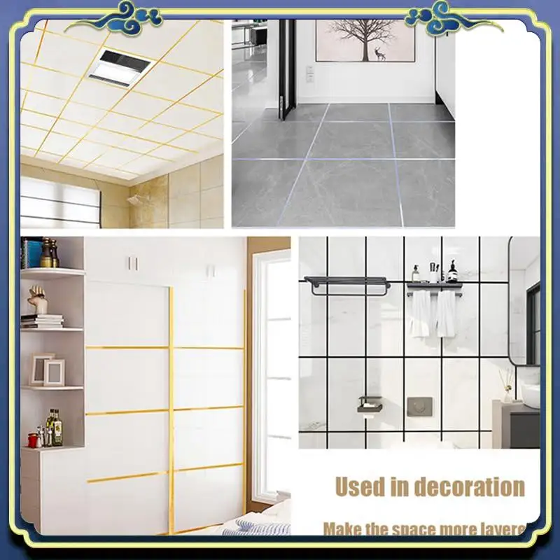 

Portable Self-Adhesive Craft Stripe Tape Pinstripe Tape Gift Wrapping, Decorating Walls, 2Rolls,1/5Inx55yd Each (Silver)