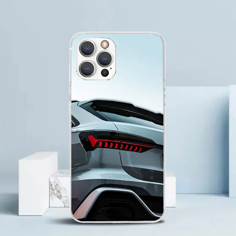 Super Car For A-Audis R-S Sport Phone Case For IPhone 16 17 Air 16E 15 14 Plus 13 Mini 12 11 Pro Max 7 8 + SE 2020 Soft TPU Back