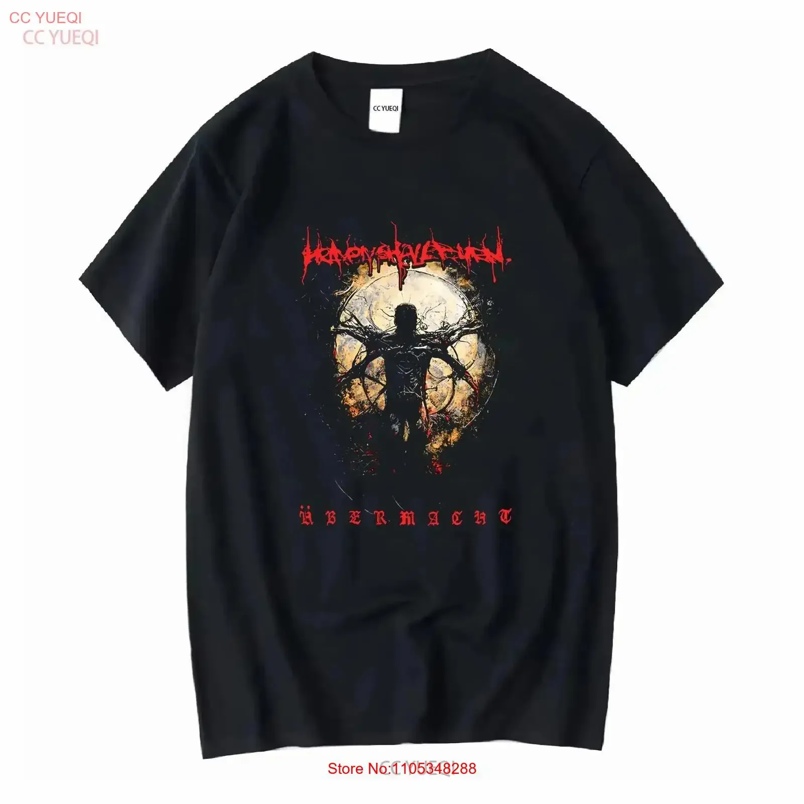 Vtg Heaven Shall Burn Band ÜbermachT T Shirt For Men Full Size Black Cotton J773 vintage Washed Versatile Stylish Casual homme