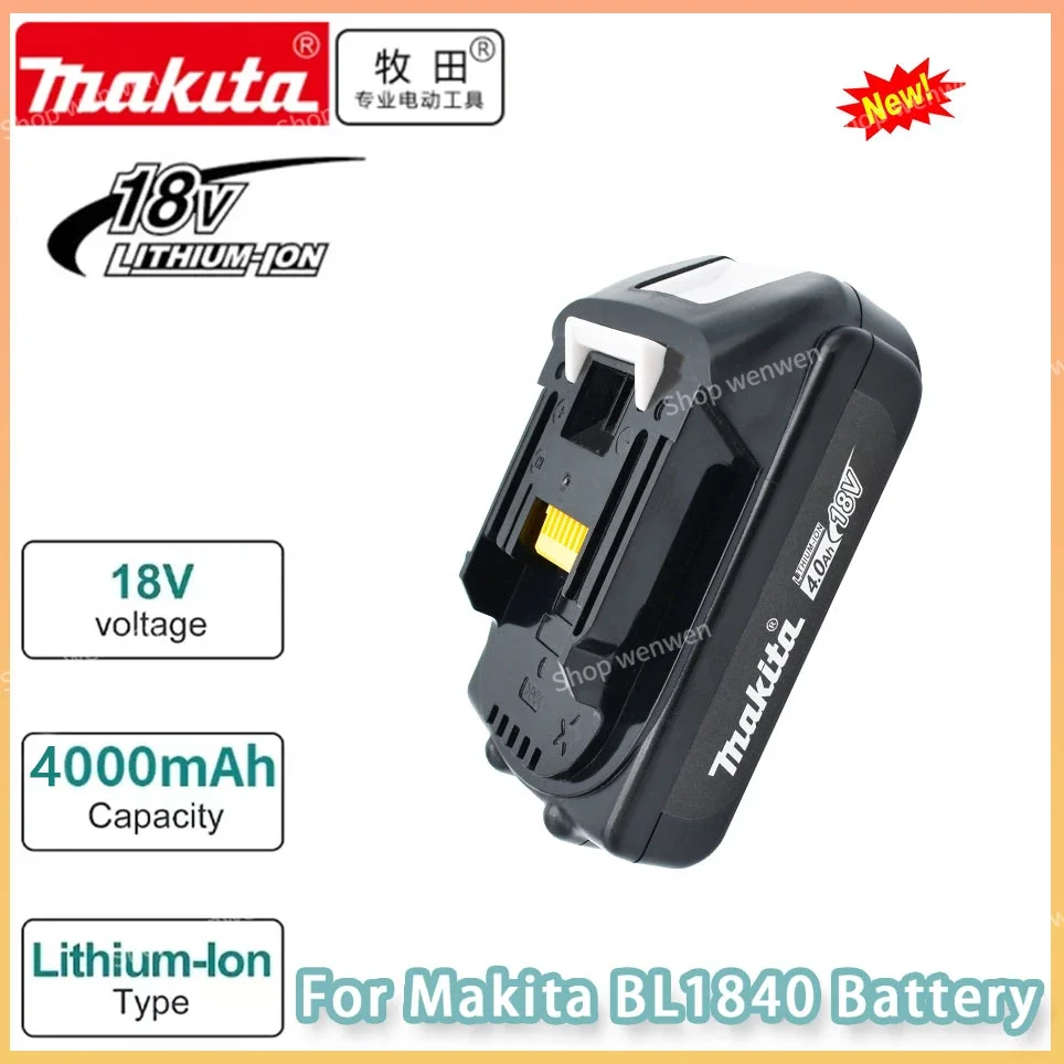 

Makita Rechargeable 18V 4.0Ah Li-Ion Battery For Makita BL1830 BL1815 BL1860 BL1840 194205-3 Replacement Power Tools Battery