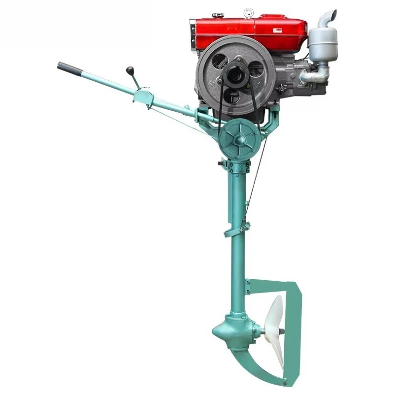 G8-G120HP Long Tail Outboard Boat Propeller Motor Engine for Small Fishing Boat with Manual Start Propeller