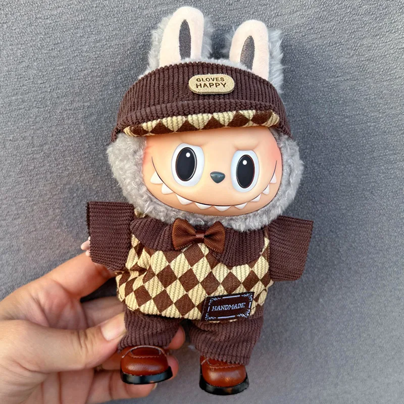 

No Doll Fashion Clothes Hoodies Doll Clothes Color Match Hoodies Dolls Accessories For 17cm Labubu Doll Clothes Gift DIY