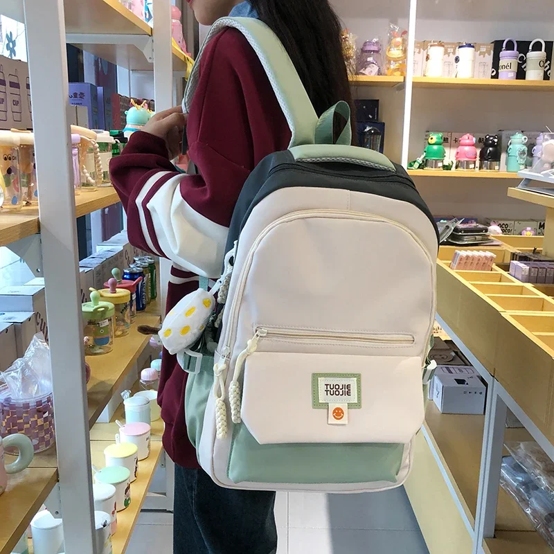 

Нейлоновая молния 2024, новый продукт, рюкзак на воздушной подушке, однотонный универсальный повседневный рюкзак с мягкой ручкой, сумка в студенческом стиле