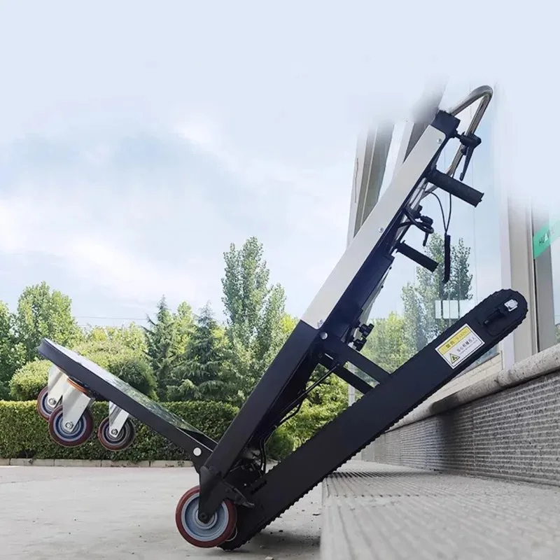 

Heavy Duty Electric Stair Climber Machine Roll Container Structure Wheelbarrow Trolley for Cargo Climbing