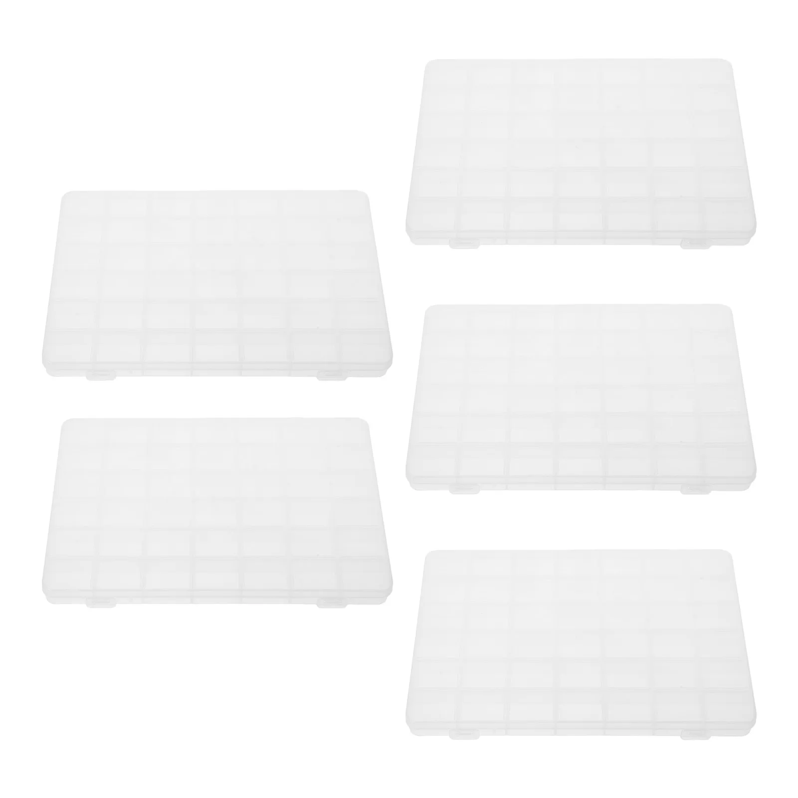 

5 Pcs Beaded Storage Box Beads Containers Sorter Craft Plastic Organizer Holder