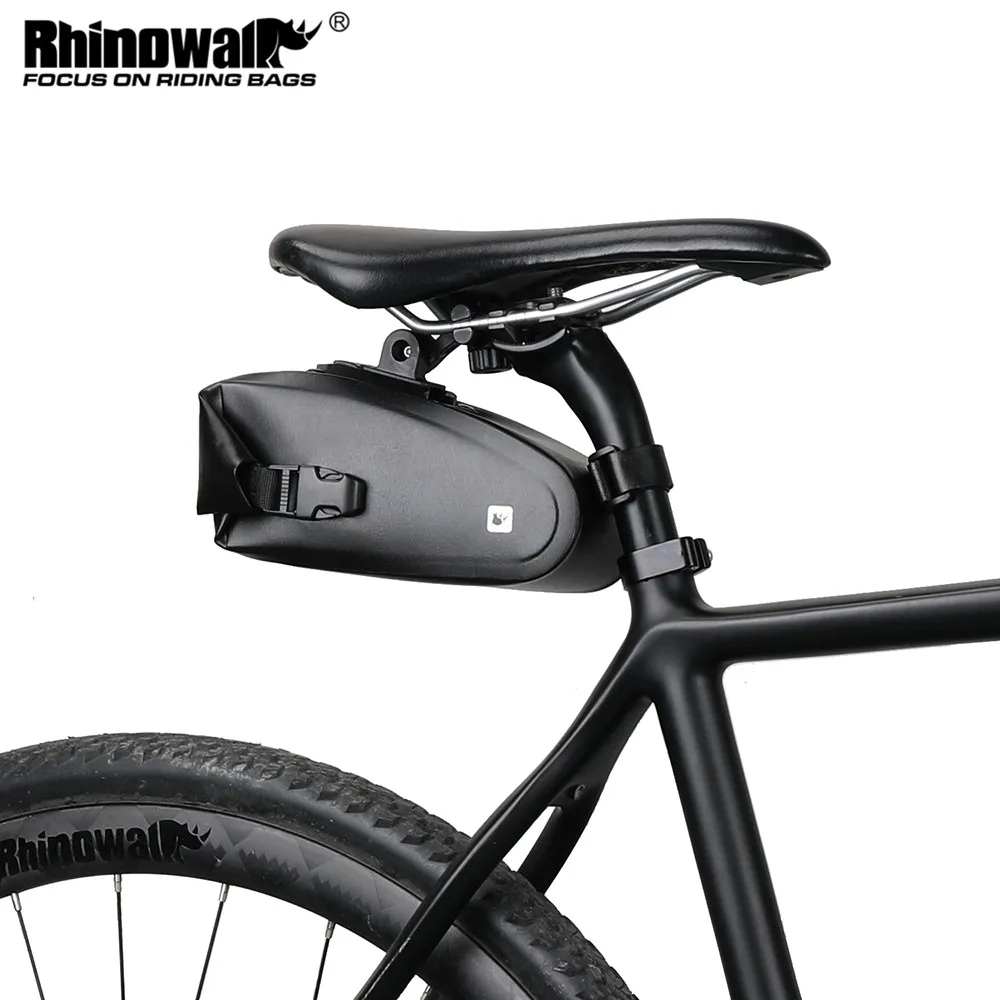 Rhinowalk Bicycle Saddle Bag Reflective Rear Large-Volume Seatpost 1.2L Waterproof Bag For MTB Road Bike Frame Storage Bag