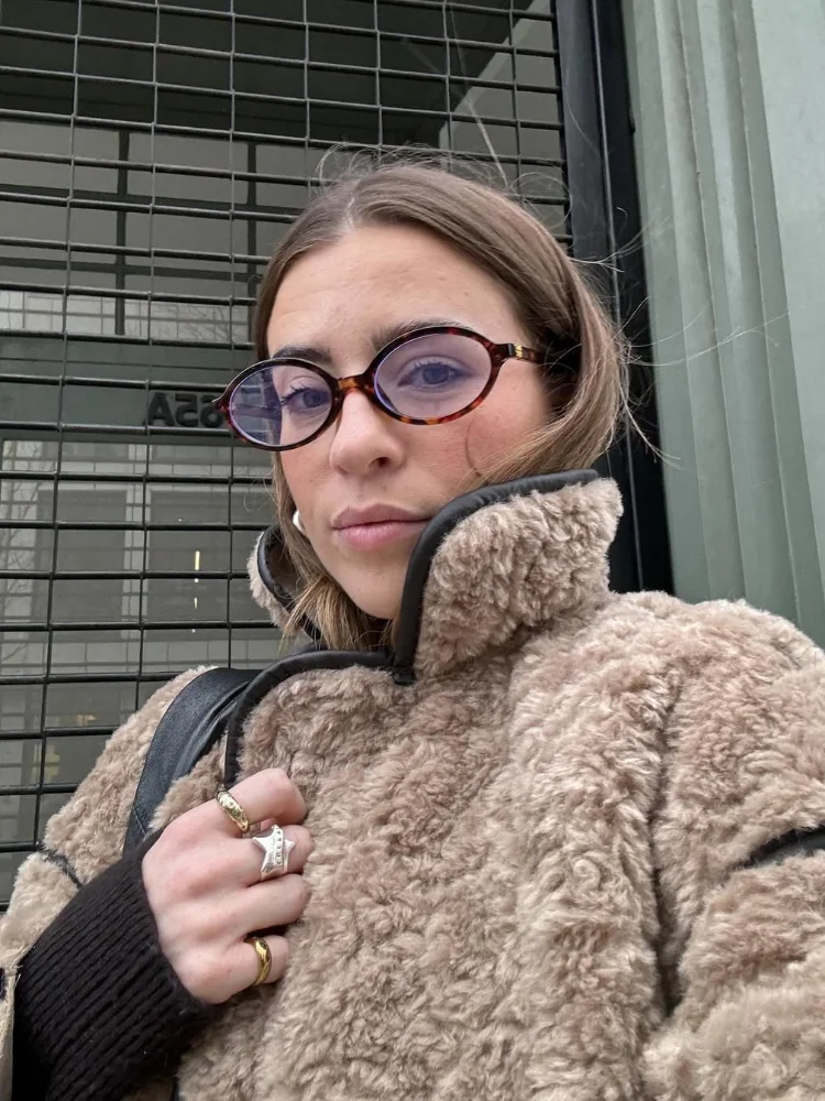 

Women High Collar Fake Fur Wool Overcoat Fashion Long Sleeve Single-breasted Coat 2025 Autumn High Street Loose Thickened Outfit