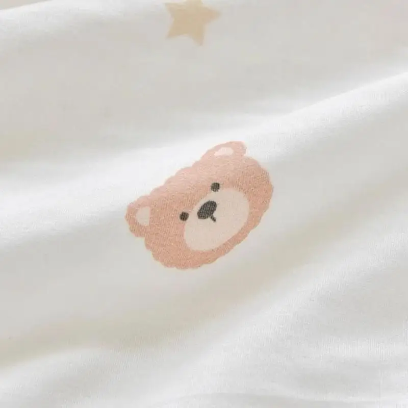 F19F Baby Crib Fitted Sheet Soft & Breathable Lovely Printed Bed Cover Cotton Fitted Sheet for Cosy Nursery Room