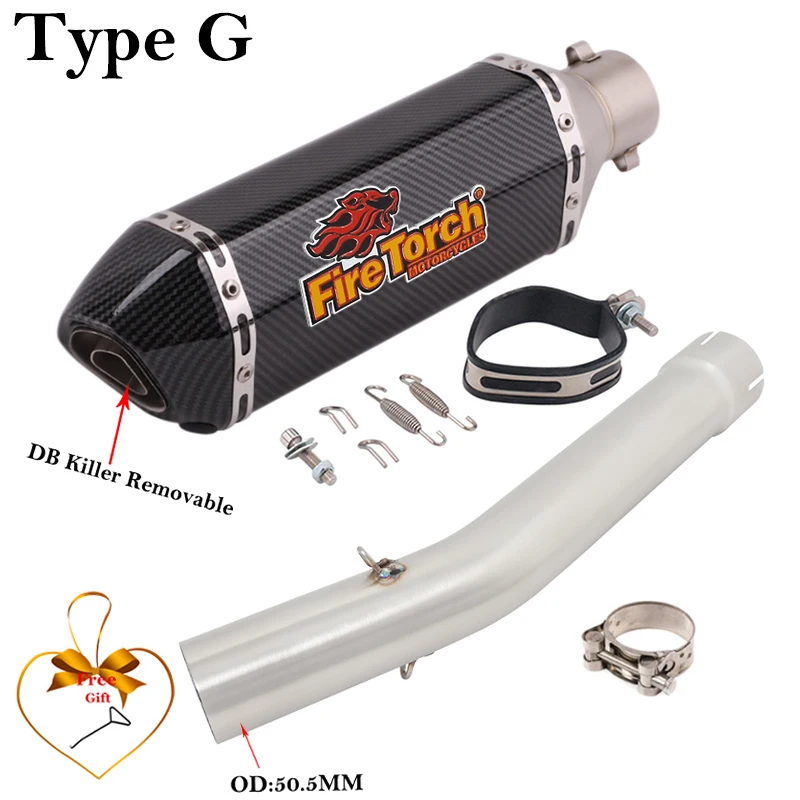 Slip On For YAMAHA YZF-R6 YZF R6 1998 - 2005 Motorcycle Exhaust System Middle Link Pipe Escape Muffler With DB Killer - view 3
