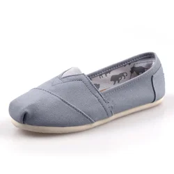 2024 Summer Blue Loafers Men Classic Canvas Flats Shoes Women Comfortable Breathable Men Casual Shoes Slip-on Espadrilles