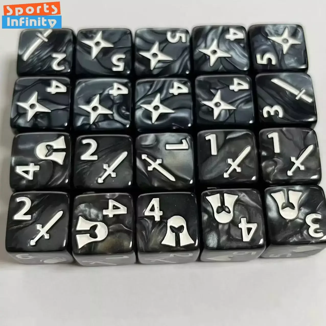 Juego de dados poliédricos D6 para Dnd, TRPG, RPG, Cthulhu, COC, dados de mesa, juego de mesa, juego de dados, número, juego de dados, 16mm, 10