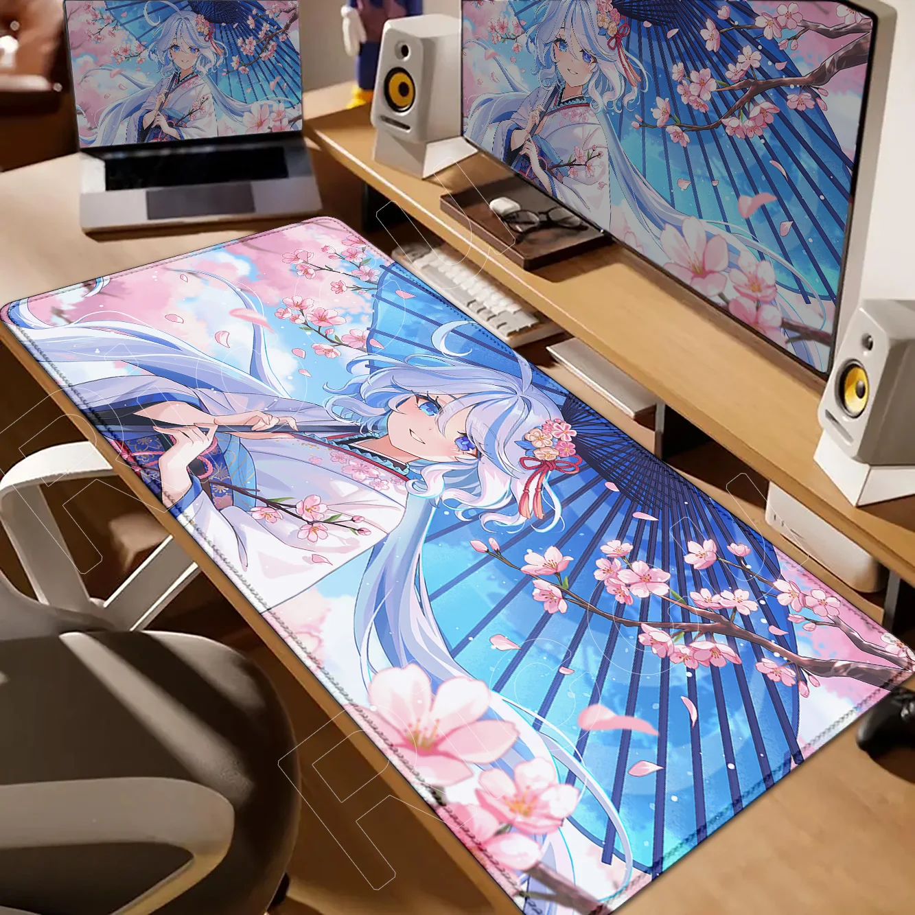 Alas Mouse HD Printing Baru Gambar Anime Furina Hu Tao XXL Genshin Impact Kawaii Mousepad Game Mice Mat Keyboard Alas Meja Besar