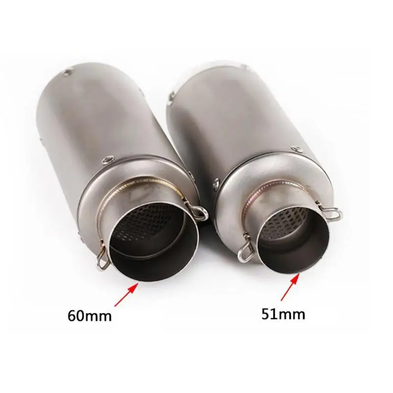51/60MM Motorcycle Exhaust Muffler Pipe For KawasakiEr6n Sv650 Z800 R1 Cb650f Cb1000r Cbr250r Universal Motorcycle Accessories image 3