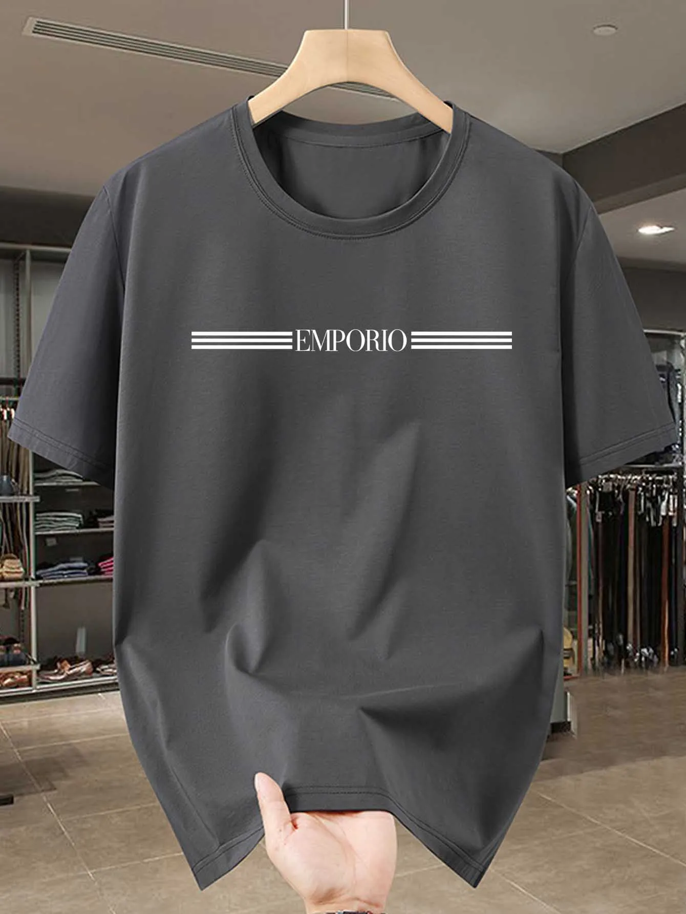 2026100% reine Baumwolle Herren Luxusmarken-T-Shirt mit Buchstabenprint, Kurzarm-T-Shirt, hochwertige Herrenbekleidung, Streetwear