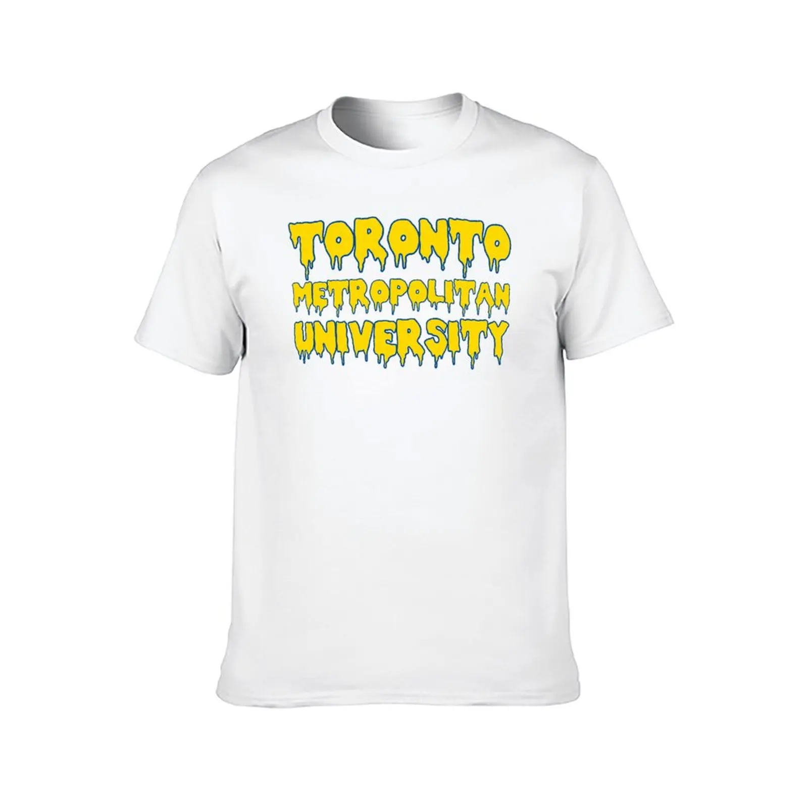 Slime toronto metropolitan university Lettering Yellow and Blue T-Shirt t shirt personalised t shirts designer T-Shirt