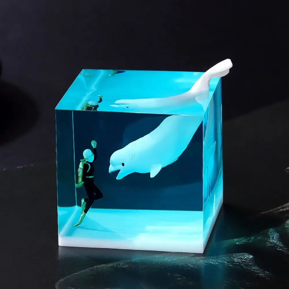 

Decorative Diver Action Figures Model 3D Plastic Micro Landscape Diver Model Unpainted White Diver Figurine Toys Home