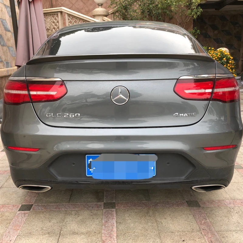 For Mercedes-Benz GLC Coupe GLC200 GLC300 GLC260 GLC43  2016 2017 ABS Plastic Unpainted Rear Trunk Wing Spoiler