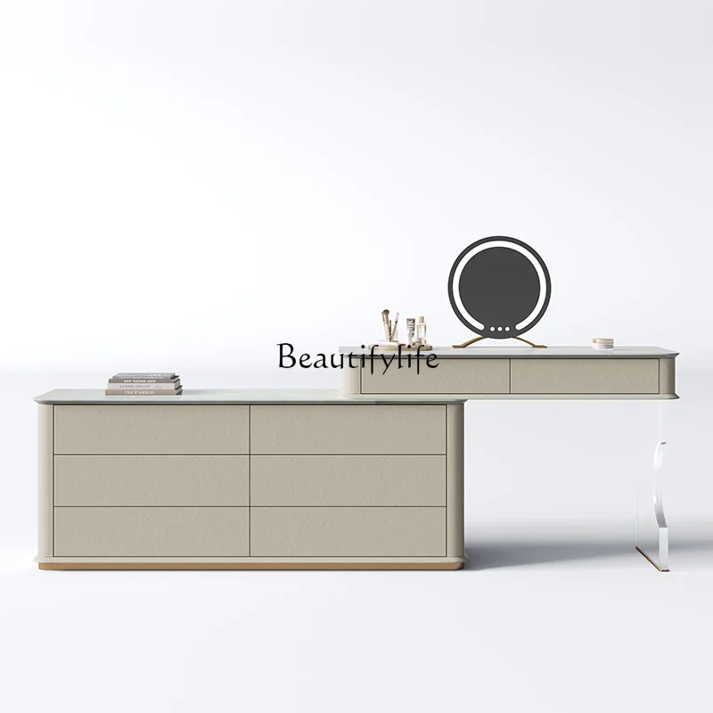 

XX59Light luxury dresser storage natural marble dresser chest integrated