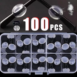 100pcs Mini Silicone Anti-slip Eyeglass Ear Hook Fashionable Round Retainer Holder Elastic Glasses Ear Hook Eyewear Accessories