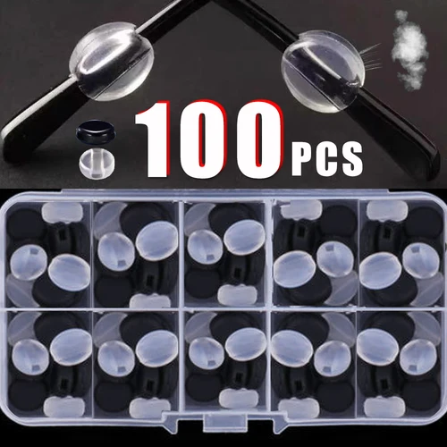 100 Uds Mini gancho antideslizante de silicona para la oreja para gafas soporte de retenedor redondo de moda gafas elásticas gancho para la oreja accesorios para gafas