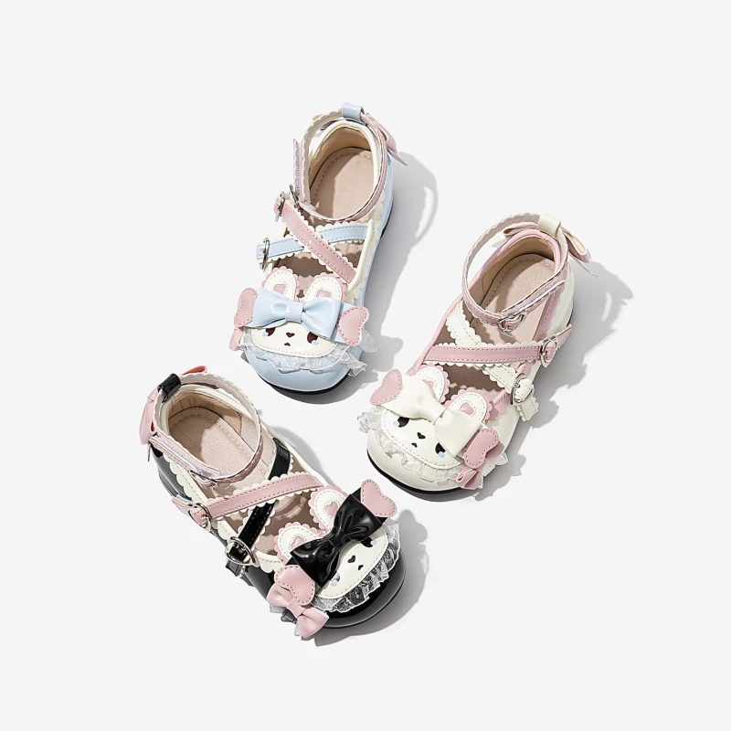 

Children Leather Shoes for Girls 2025 Autumn New Fashion Korean Style Soft Bottom Anti-slippery Versatile Princess Lolita Shoes