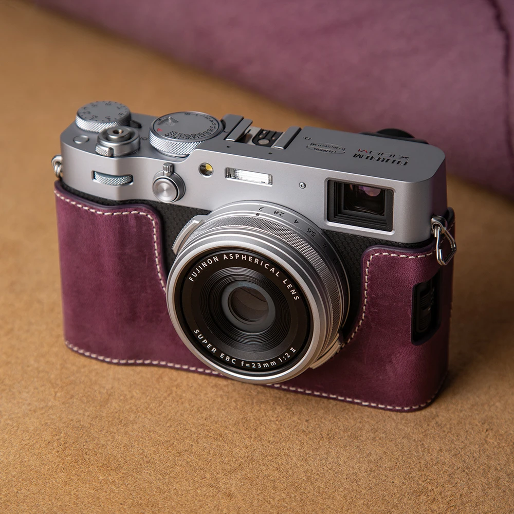 

Handmade Genuine Leather Camera Bag Box for Fujifilm Fuji X100VI Case Retro X100VI Camera Bag X100VI Bag Protective Case