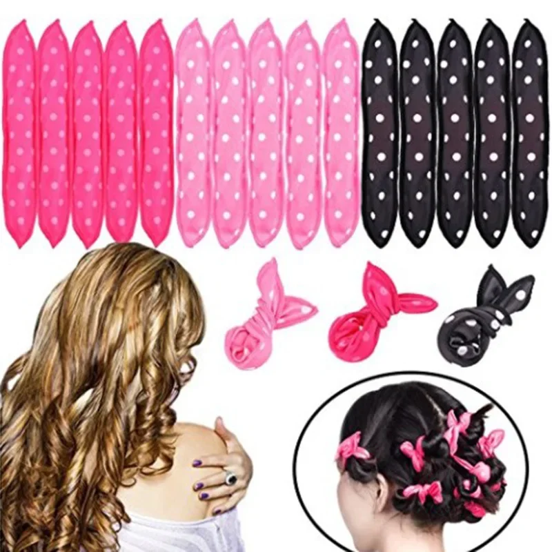 10Pcs/Lot Hair Curlers Soft Sleep Pillow Rollers Set Best Flexible Foam and Sponge Magic Care DIY Styling Tools