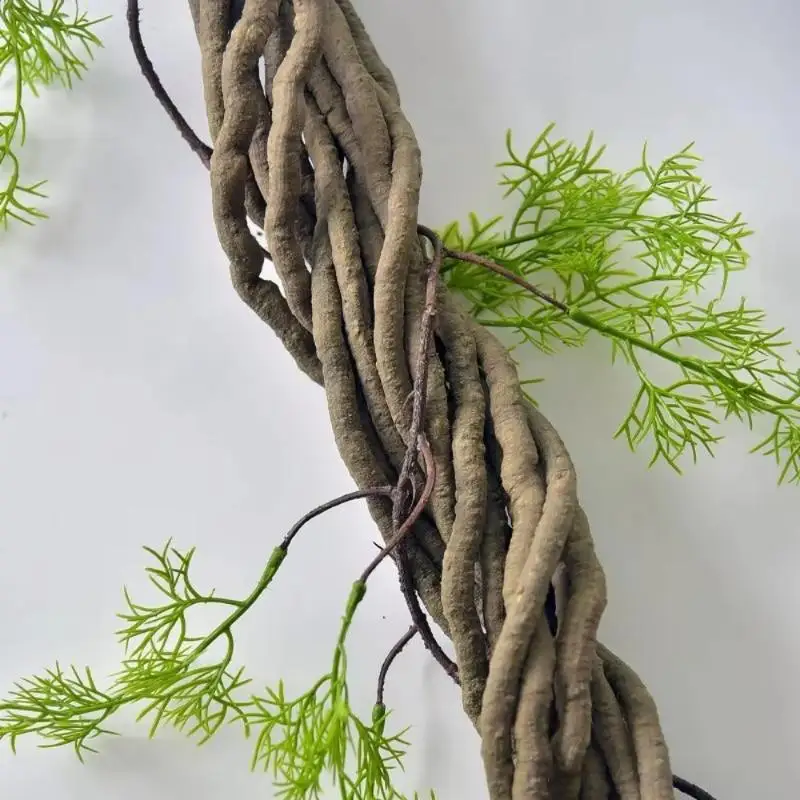 Artificial Ivy Vine Plants: PVC Fake Rattan Climbing Wigwam Rainforest DIY Home Decoration