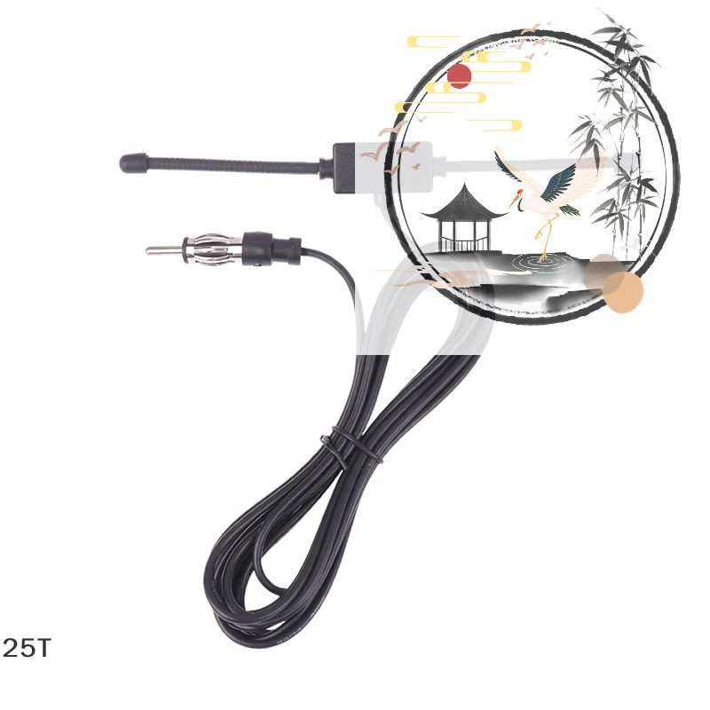 Car Windshield AM FM 433mhz Radio Antenna Signal Amplifier Booster Hidden Radio Active Truck Antenna 5V Stereo Universal