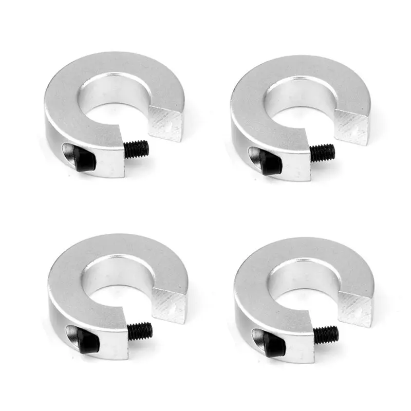 Feb.4Pcs Linear Rail Stop Collars Aluminum Alloy Shaft Limit Fixing Rings With Screw,Linear Rail Shaft Stop Collars