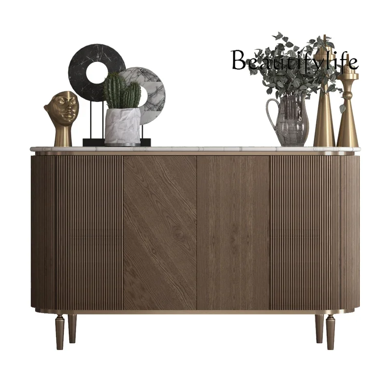 

Американский пристенный шкаф, входная дверь расположена против входного шкафа, и декоративный шкаф-витрина для хранения из мрамора для ресторана X