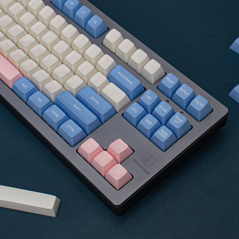 Keycap bubble blue pink SA height full set 237 keys two-color molding for mechanical keyboard 75/98
