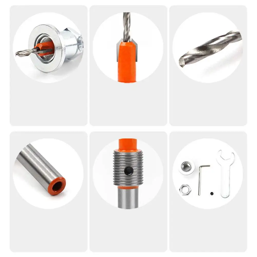 Counter Sink Drill Bit With Adjustment Wrench Woodworking Router Bit Milling Cutter Screw Extractor Dropship