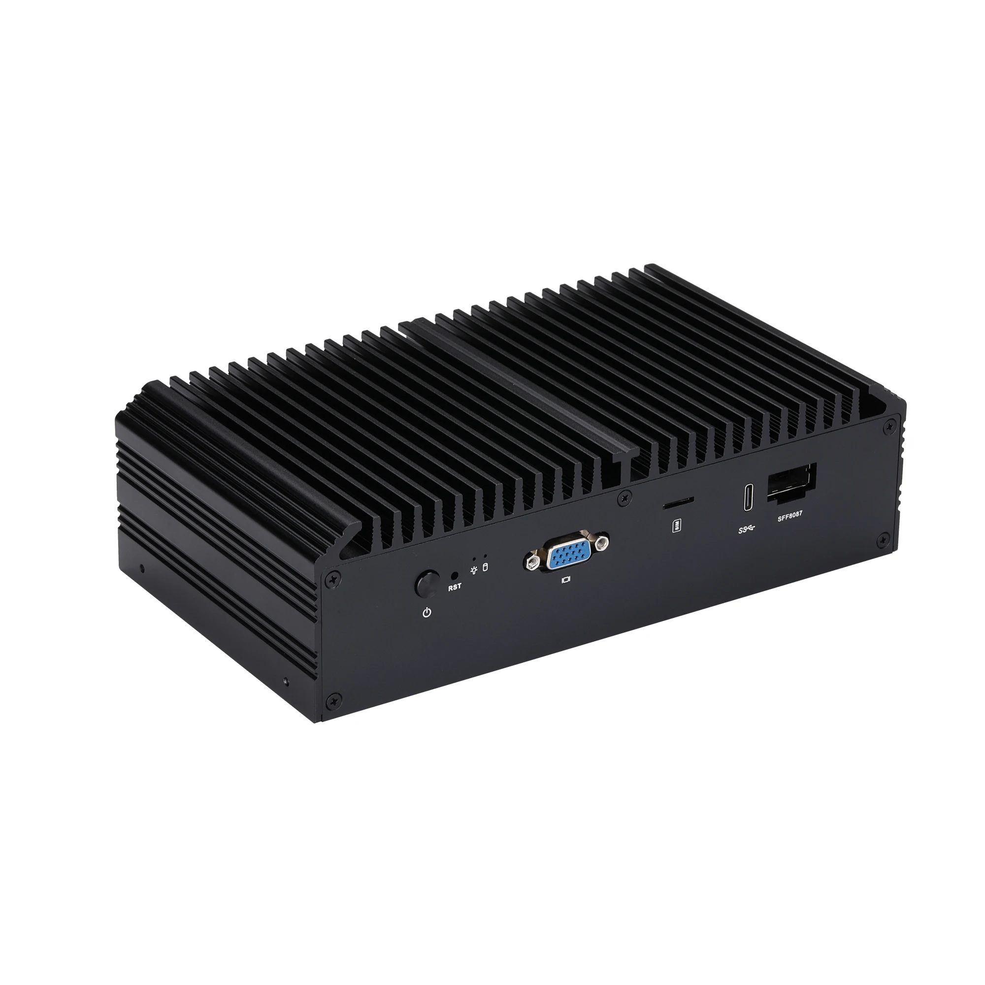 Qotom-Mini apoio do computador do PC, Q20300G9-S10, átomo C3558R, C3758R, C3758, C3808, 5x2.5G, LAN 4x SFP, AES-NI, 5G