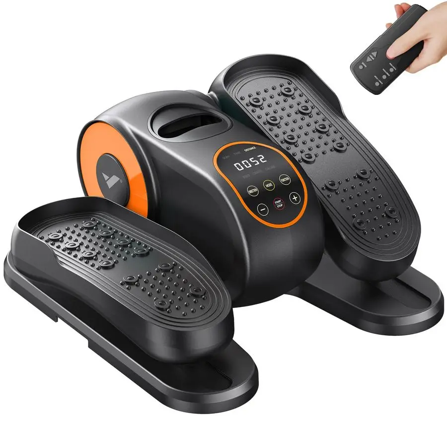 

Under Desk Elliptical Machine, Leg Exerciser While Sitting for Seniors with Remote Control 12Speeds, Quiet Portable Customizable