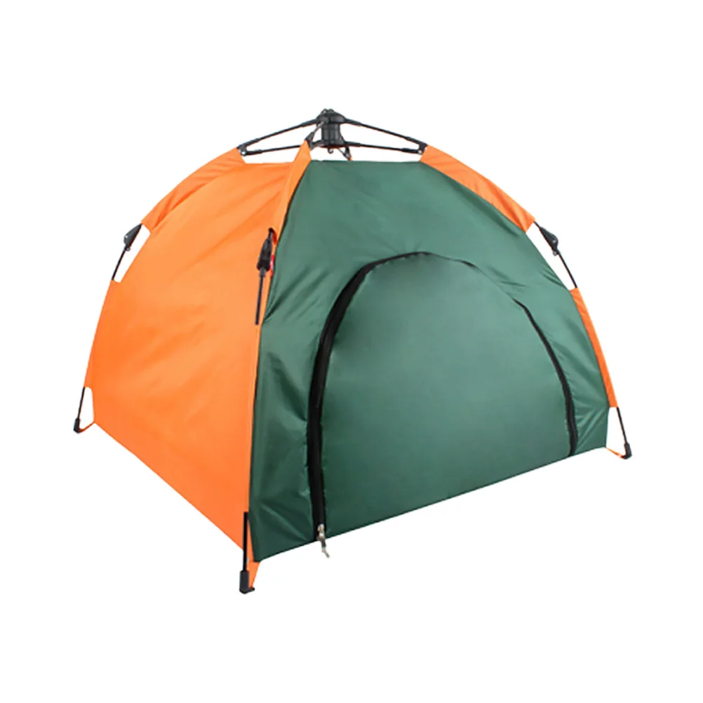 Foldable Pet Tent Portable Indoor Outdoor Play Tent Polyester Waterproof Rainproof Sunscreen with Removable Mat