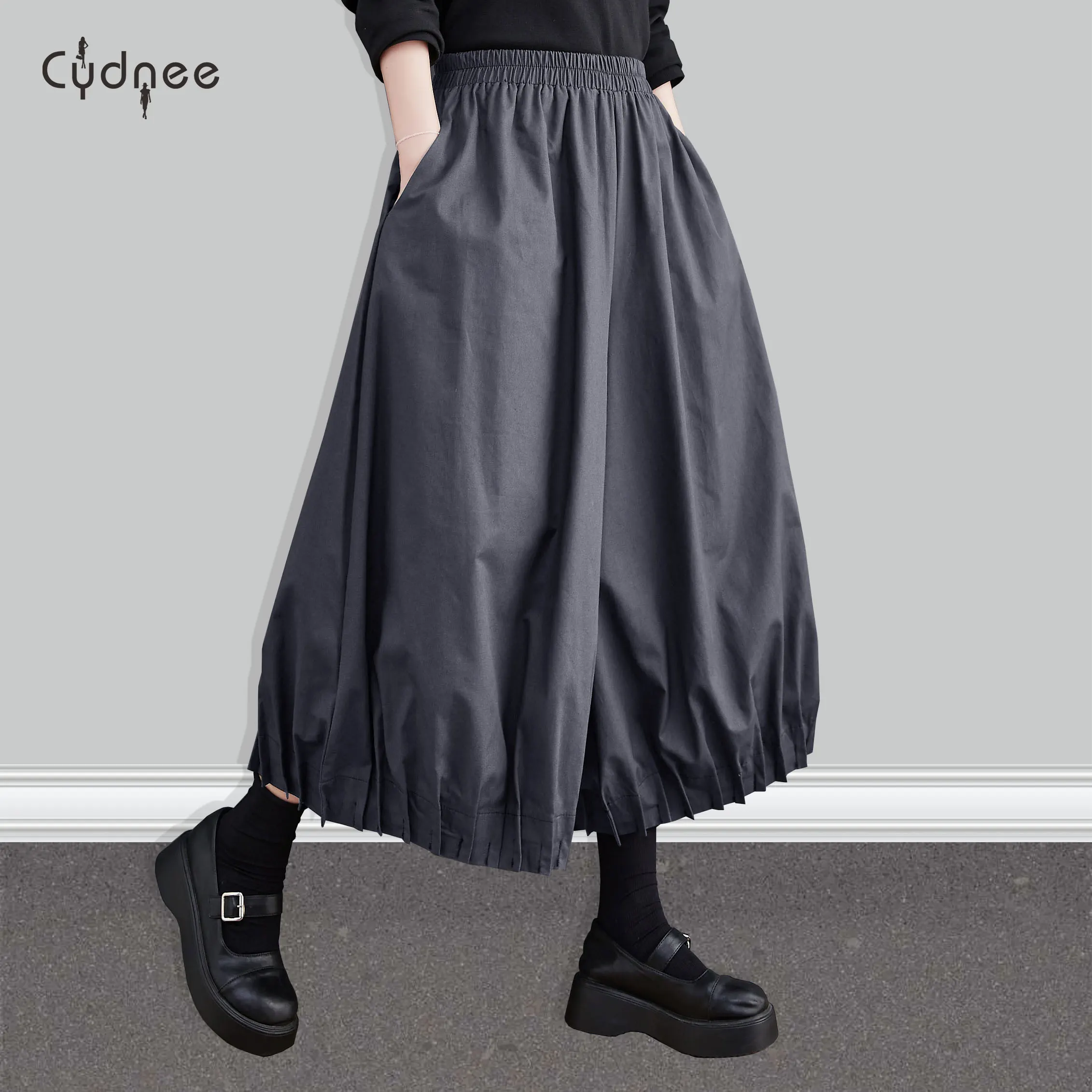 

Black Gaucho Palazzo Pants for Women Wide Leg Dress Pants High Waisted Dressy Trousers Tall Plus Size Bloomers with Pockets