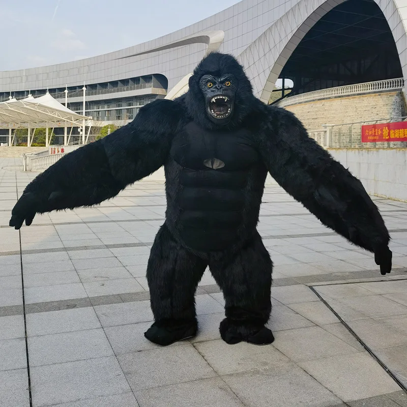 2.6M Giant Inflatable Gorilla Mascot Costume Wearable Inflated Polar bear Panda Mascot Outfit Stage Halloween Performance Props