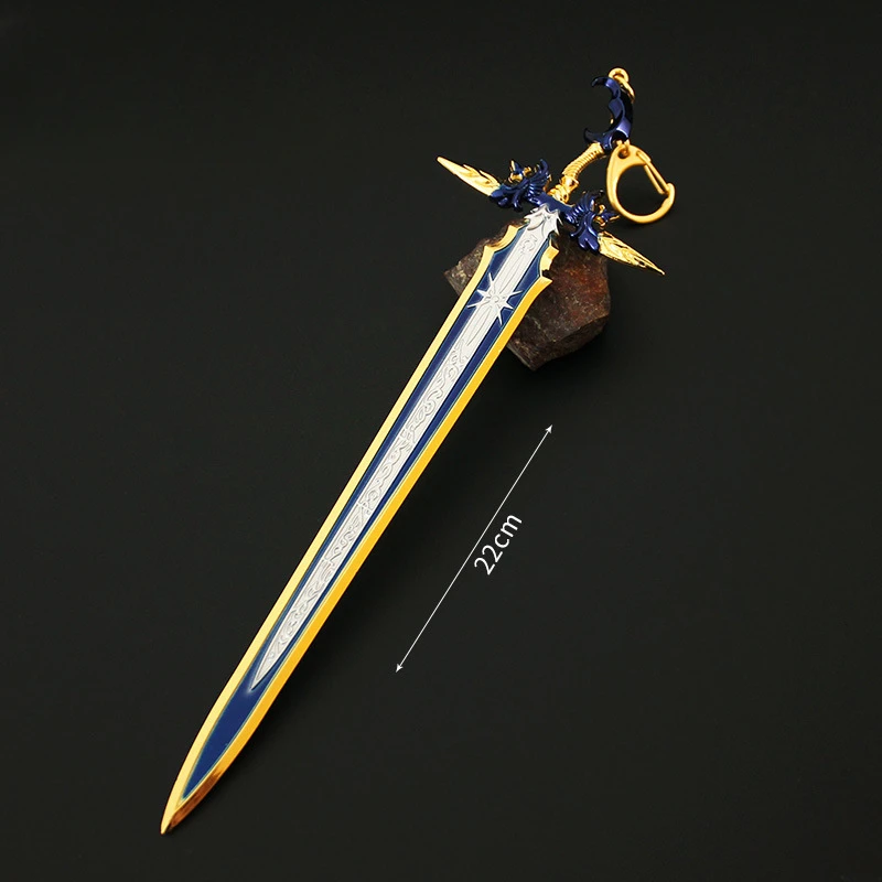 Game Weapon Anime Surrounding 22cm Ultimate Sword Zinc Alloy Weapon Model Crafts Decoration Collection Toys Christmas Gifts