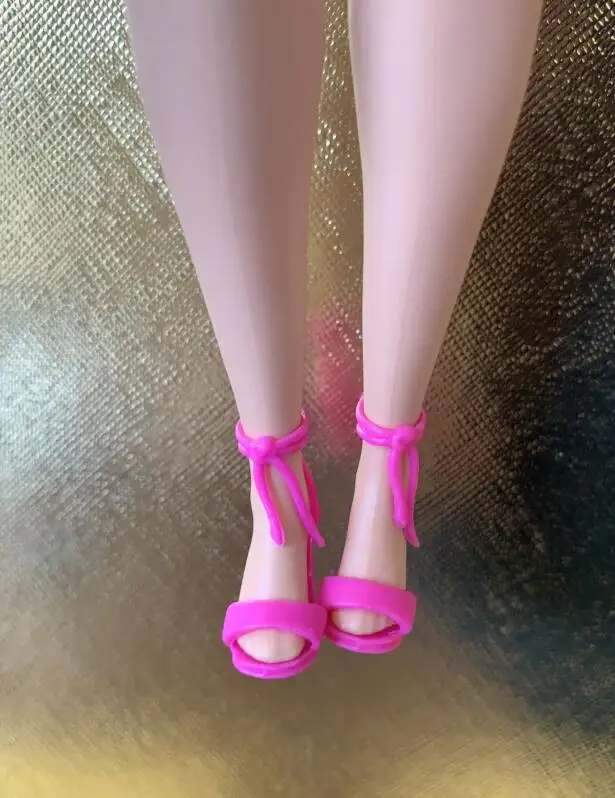 New styles toy shoes high heels flat foot shoes purple for your Tall and curvy BB dolls BBIAB1