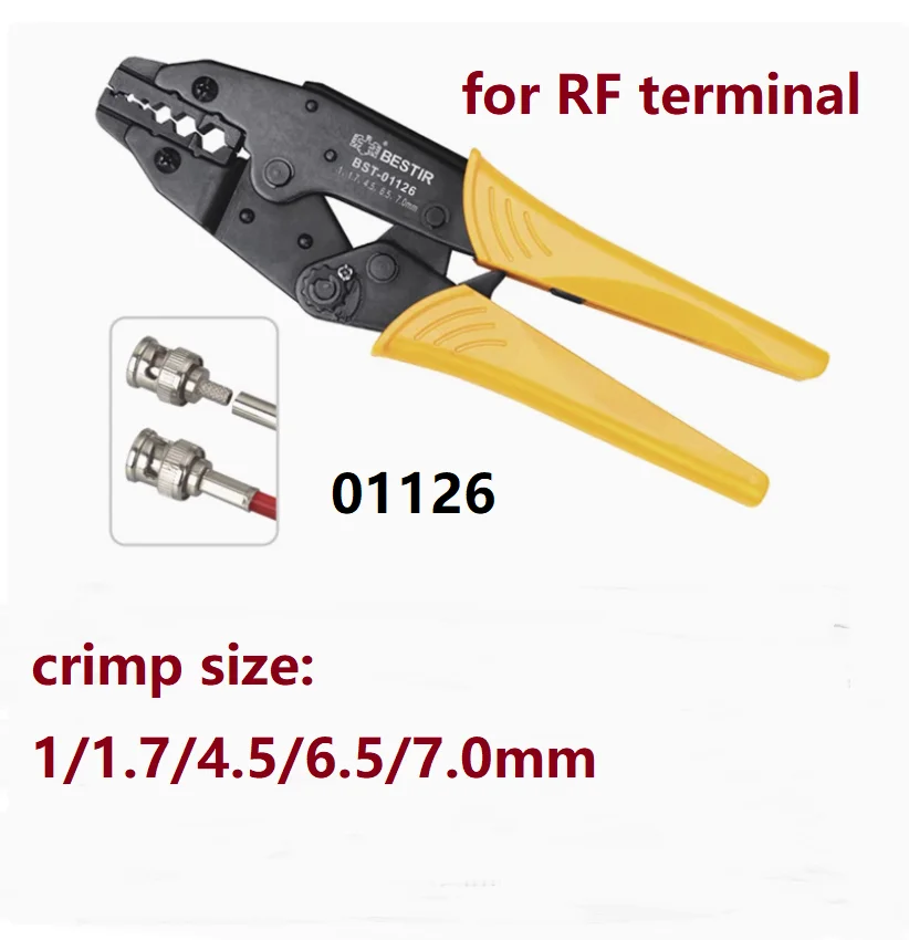 BESTIR tool high quality alloy steel Plug-in spring/RF/Bare/insulated/Tube terminal professional electric hand crimping pliers