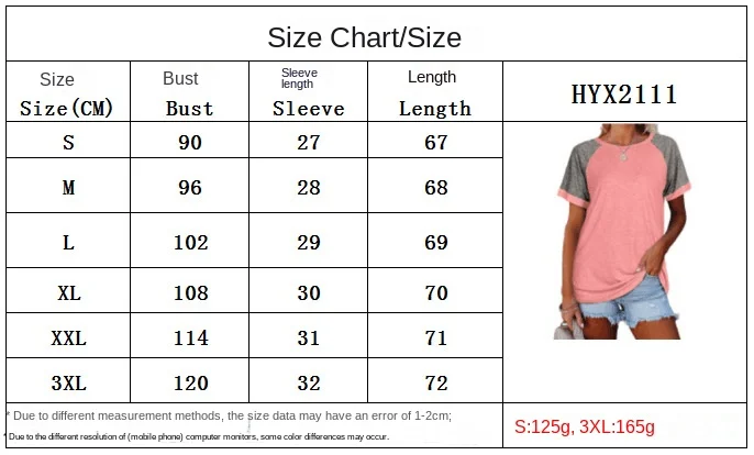 Top feminino de manga curta, verão casual, mangas de chifre soltas, gola redonda, camiseta de manga curta patchwork plus size