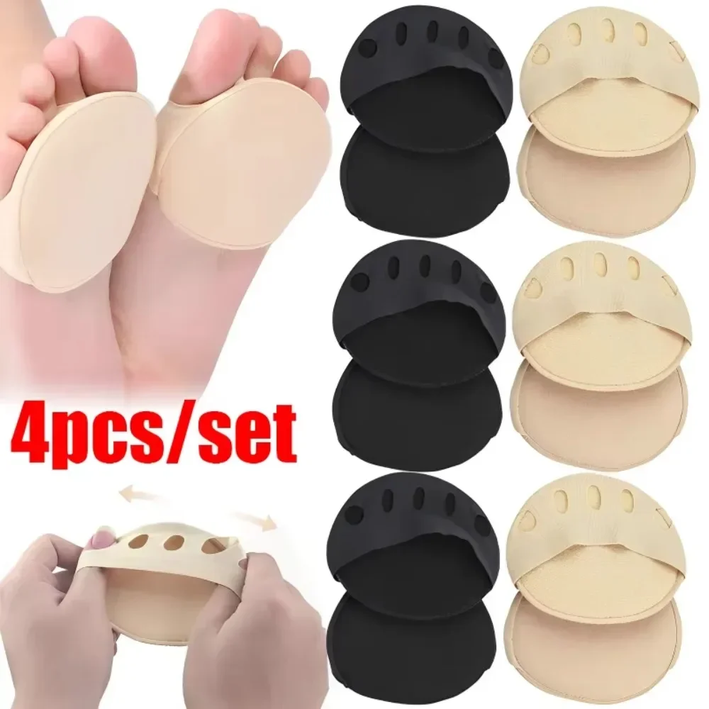 2/4pcs Five Toes Forefoot Pads for Women High Heels Half Insoles Invisible Foot Pain Care Absorbs Shock Socks Toe Pad Inserts