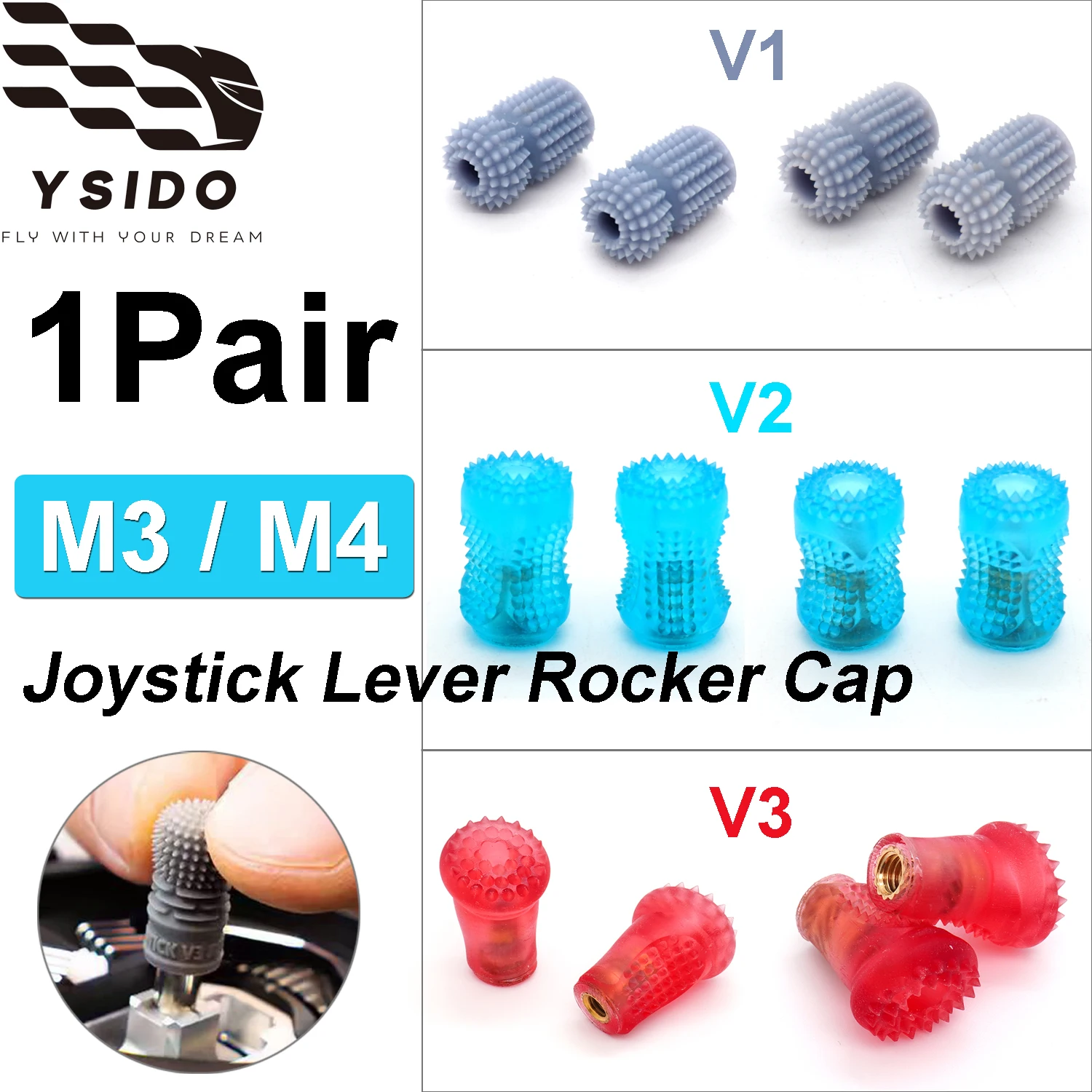 1 Paar M3/M4 RC FPV Drohnen-Gimbal-Stick-Enden Joystick-Hebel Rocker-Kappe Rutschfest für RC-Drohne Radiomaster GX12 TX12 TX16S DJI