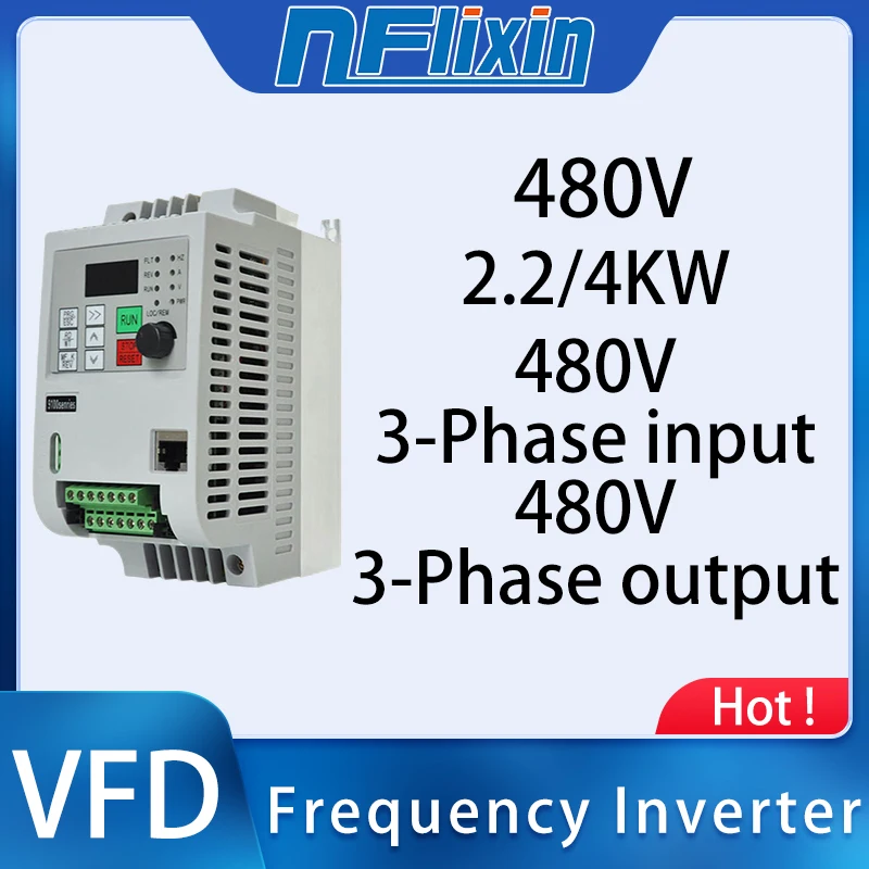 NF-9600 VFD 220V frequency inverter 2.2KW/4KW/5.5KW/7.5KW/11KW/15KW Power Levels, Efficient Motor Speed Control