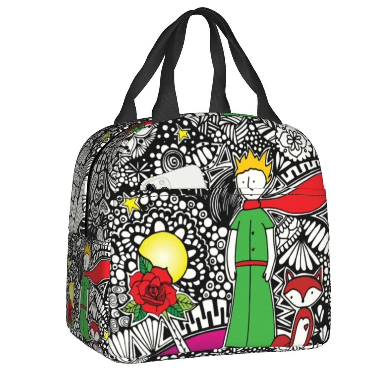 

The Little Prince Fairy Tale Insulated Lunch Bag for Women France Fantasy Fiction Thermal Cooler Lunch Box Kids School Children